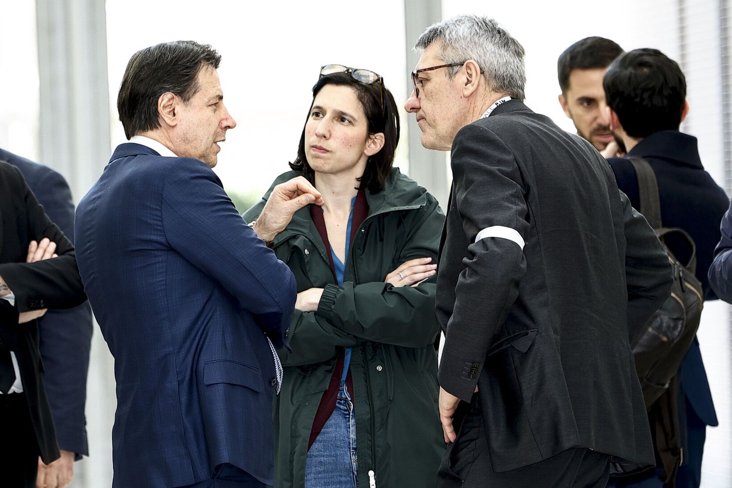 Elly Schlein, Giuseppe Conte e Maurizio Landini&nbsp;