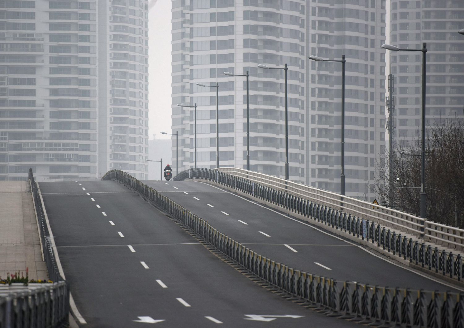 Strade deserte a Shanghai