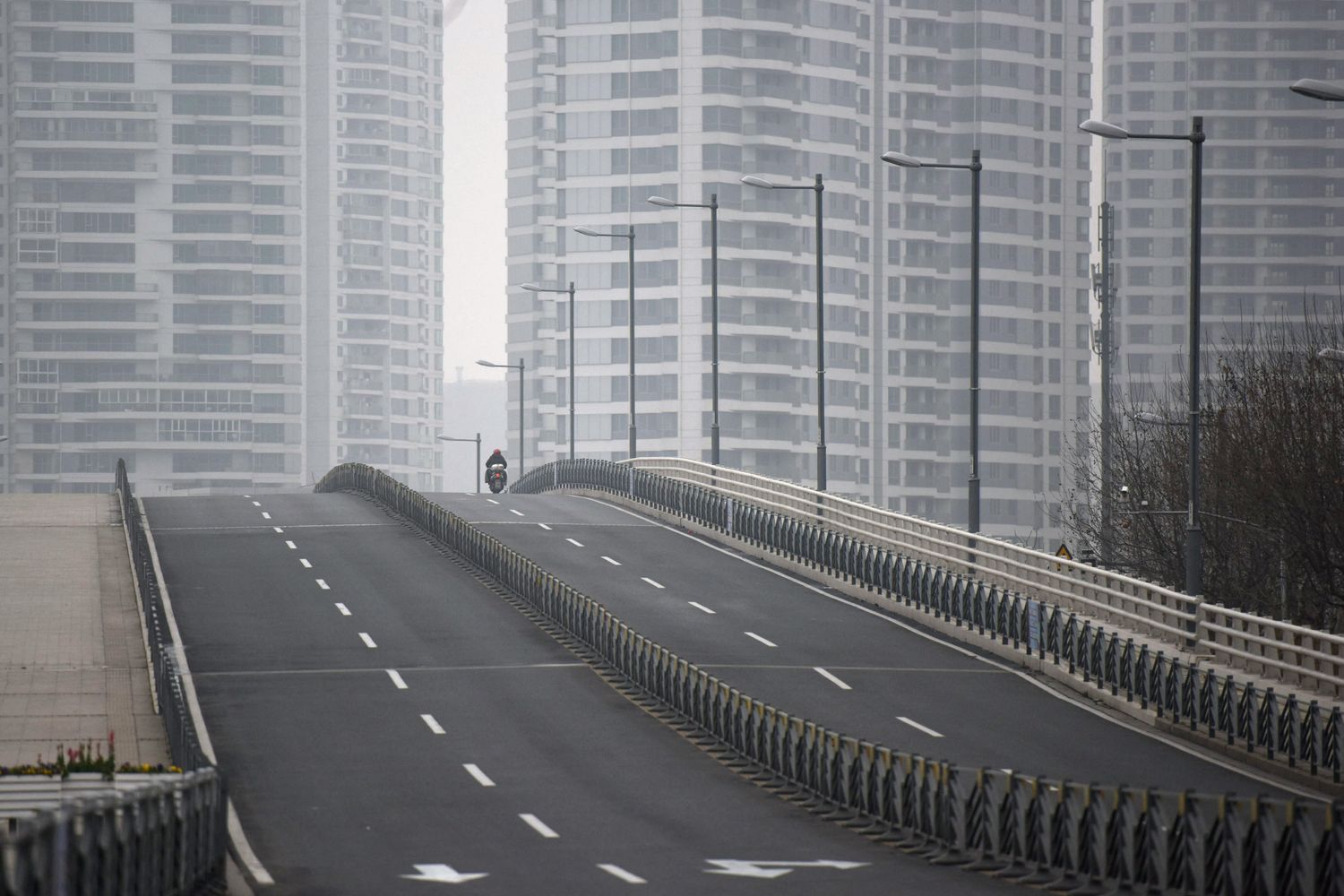 Strade deserte a Shanghai