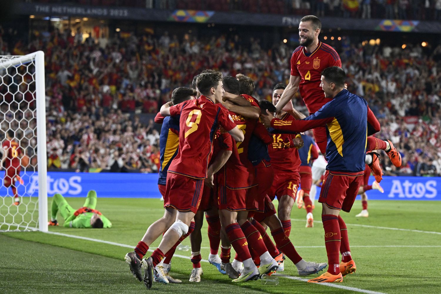 Nations League: l'esultanza degli spagnoli