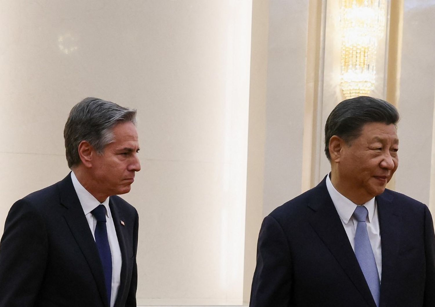 Antony Blinken con il presidente cinese, Xi Jinping