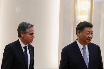 Antony Blinken con il presidente cinese, Xi Jinping