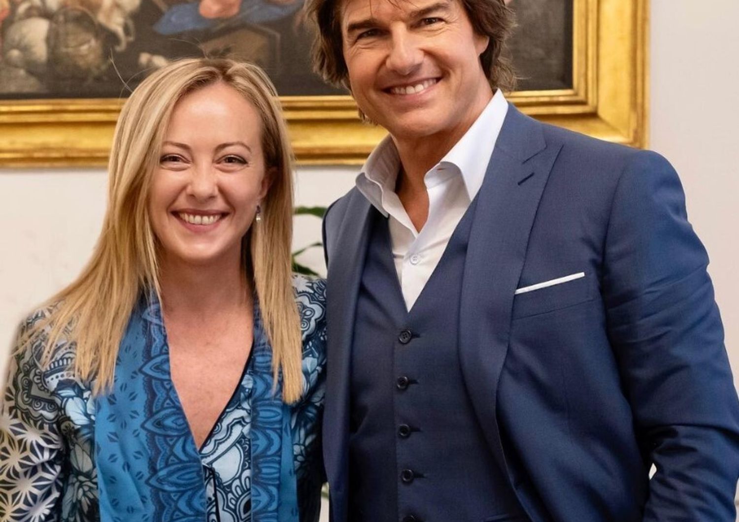 Giorgia Meloni e Tom Cruise&nbsp;