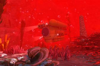 Una schermata del videogioco Iron Lung