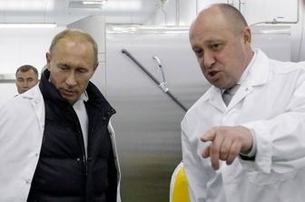 Vladimir Putin con il capo della milizia Wagner