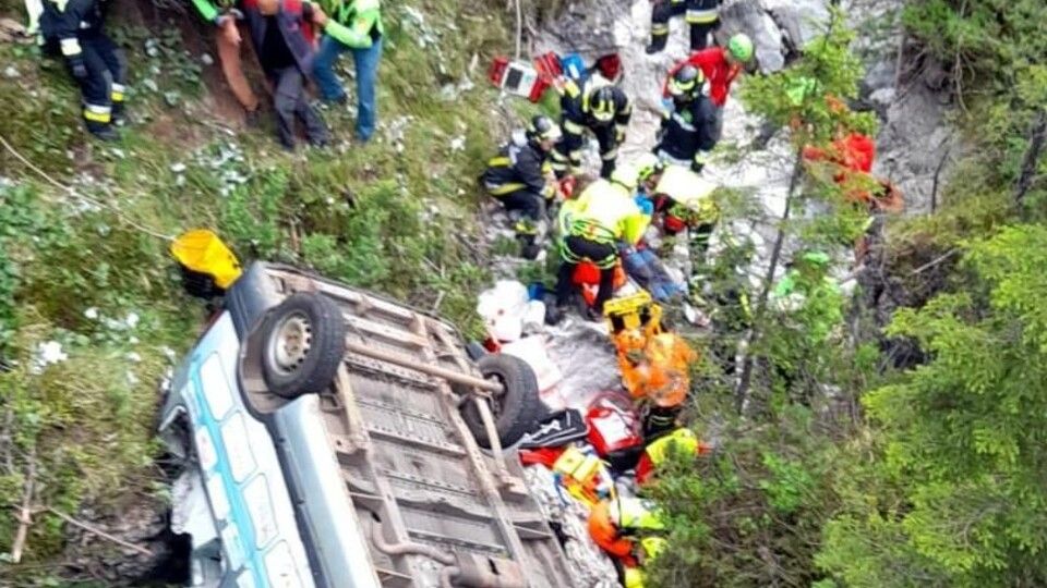 L'incidente al pullmino in Val di Fassa