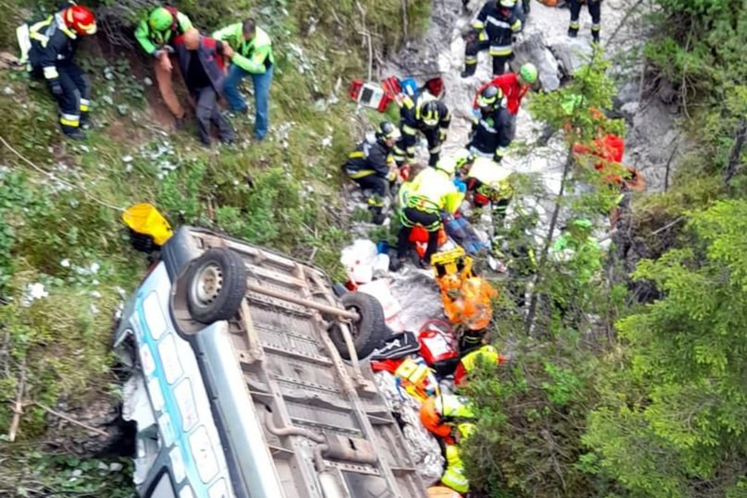 L'incidente al pullmino in Val di Fassa