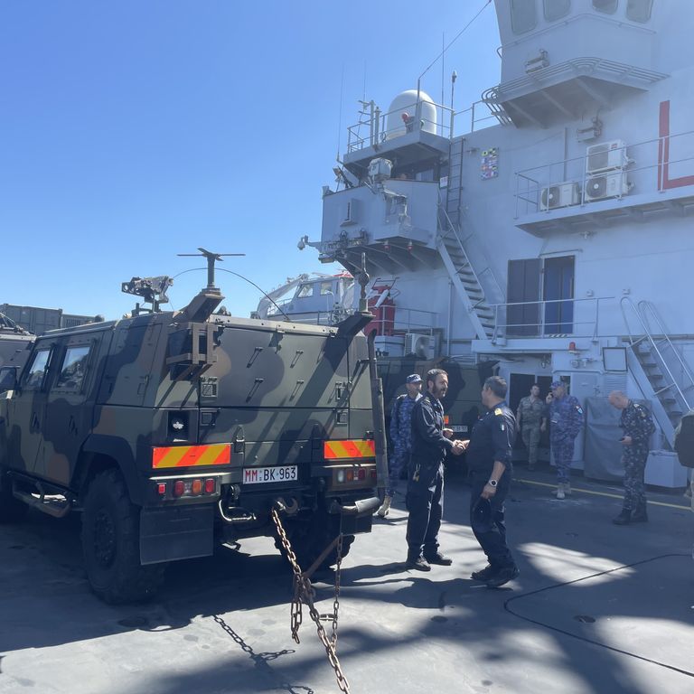 A bordo della nave San Marco