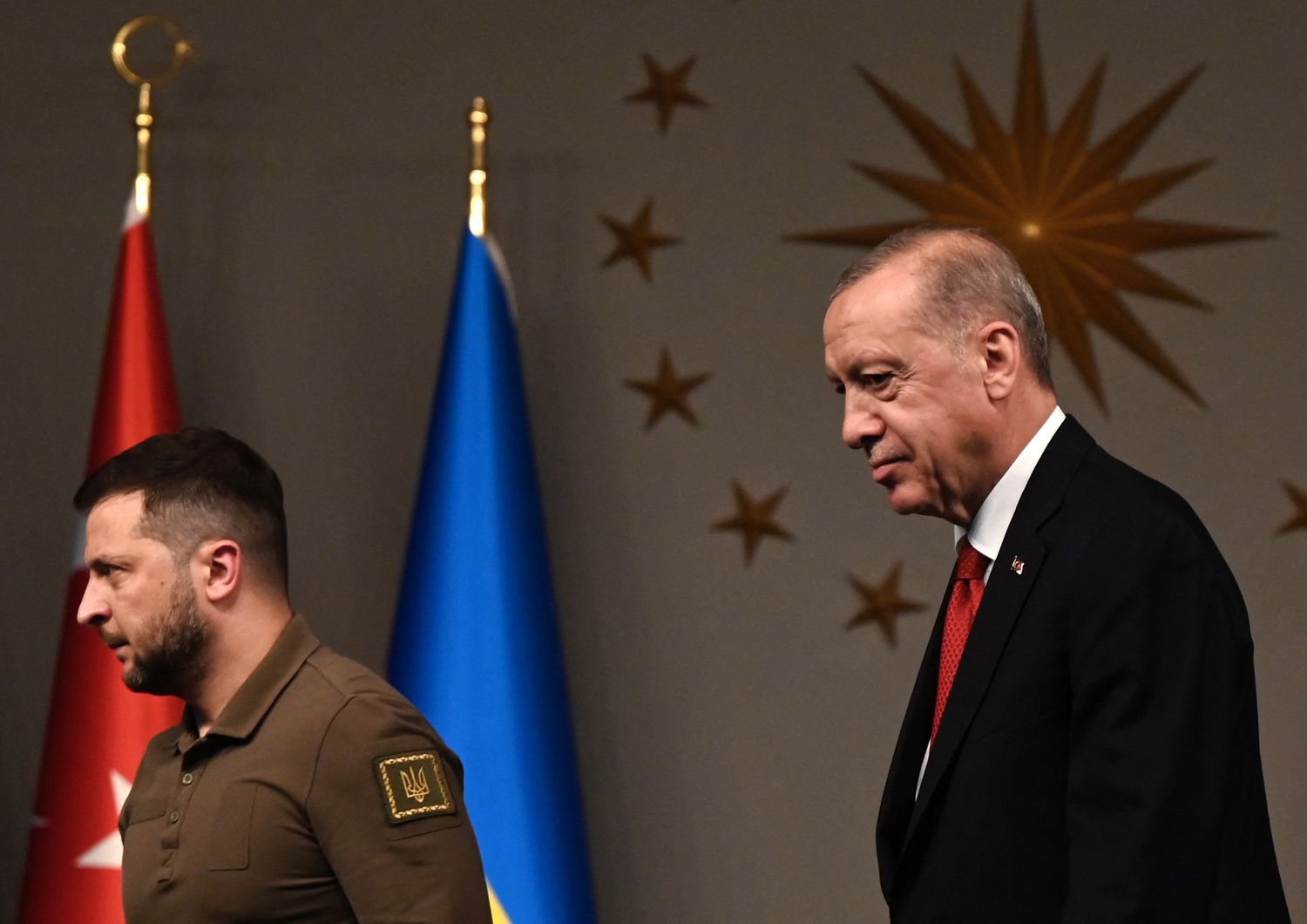 Recep Tayyip Erdogan e Volodymyr Zelensky&nbsp;