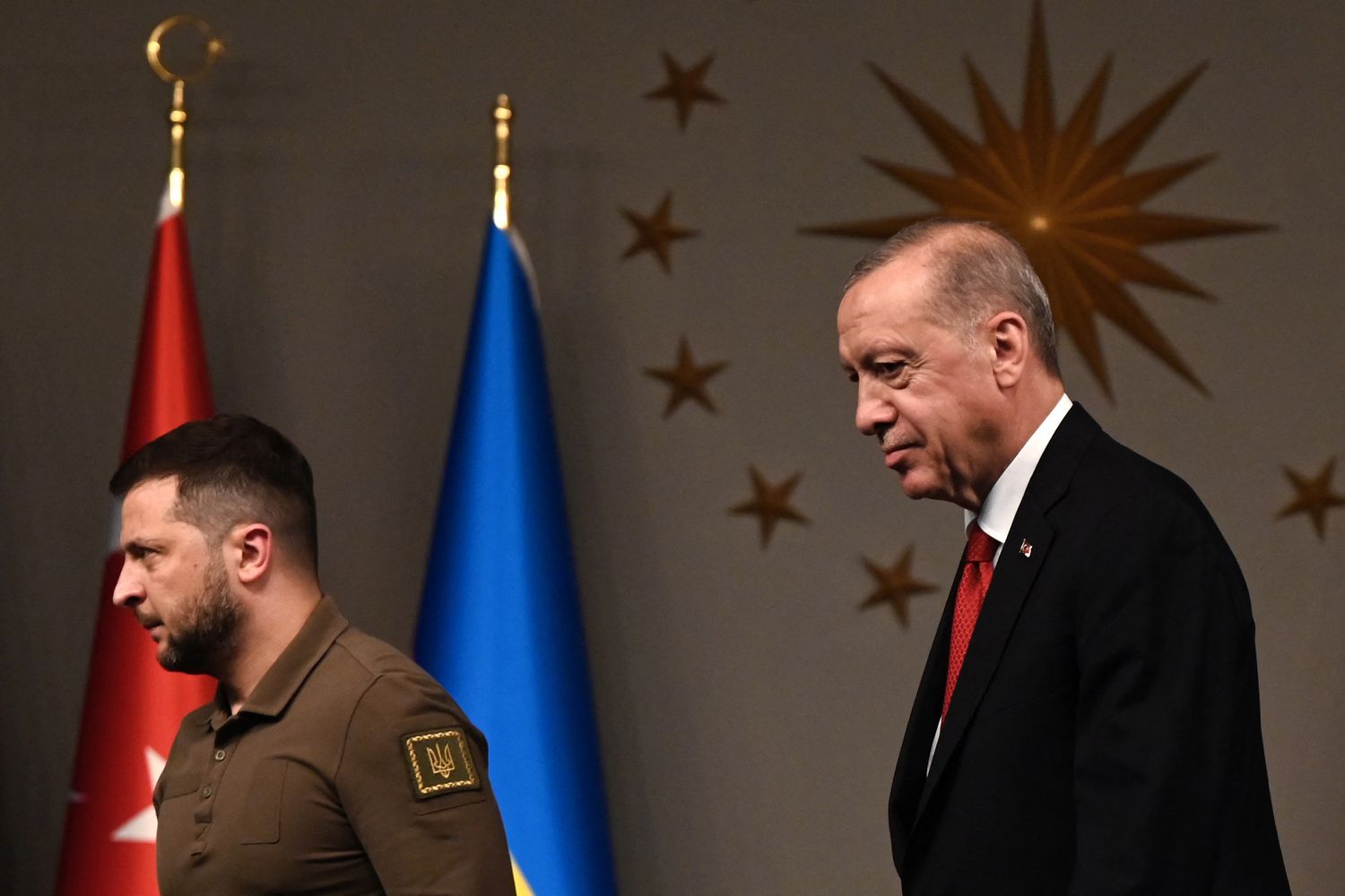 Recep Tayyip Erdogan e Volodymyr Zelensky&nbsp;