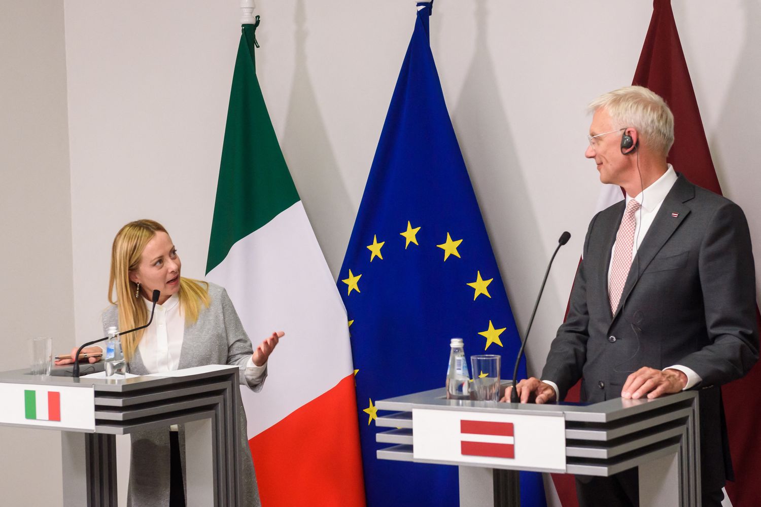 &nbsp;Meloni a Riga, incontro con il primo ministro lettone