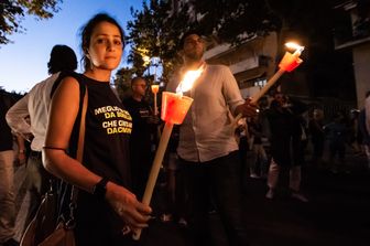 La fiaccolata in memoria della strage di Via D'Amelio in una foto d'archivio