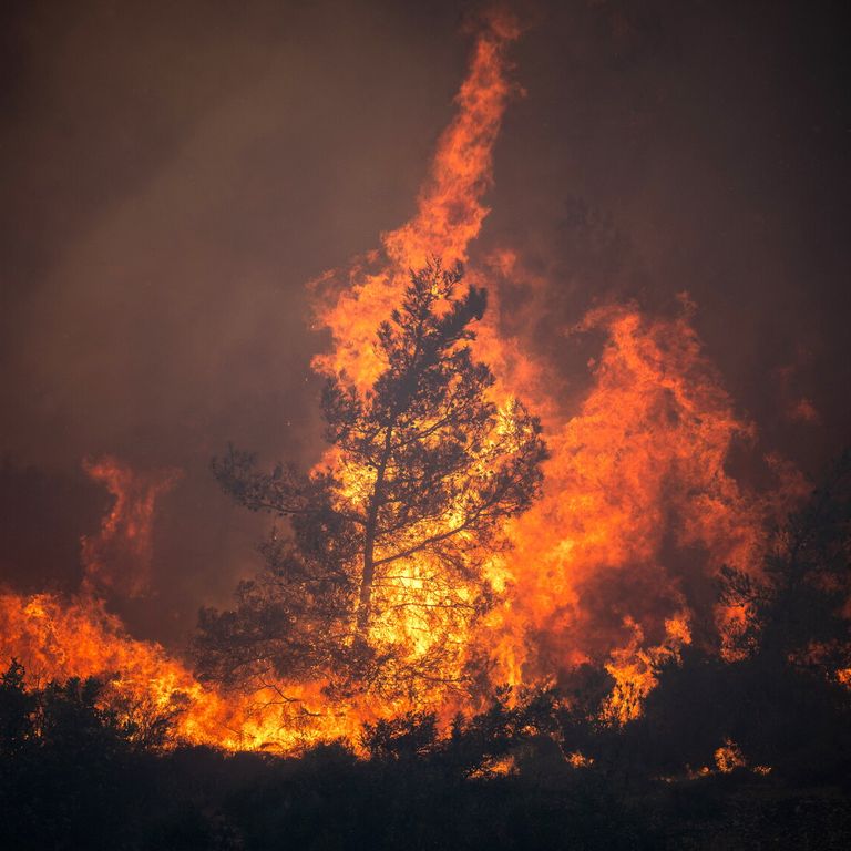 Incendio in Grecia