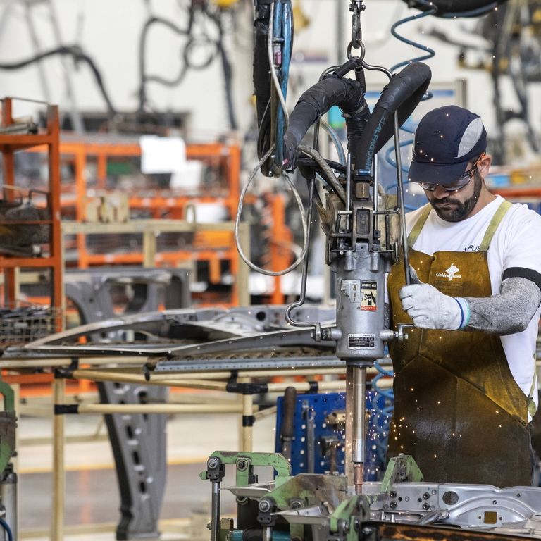 Catena di montaggio, lavoratore industria automobilistica