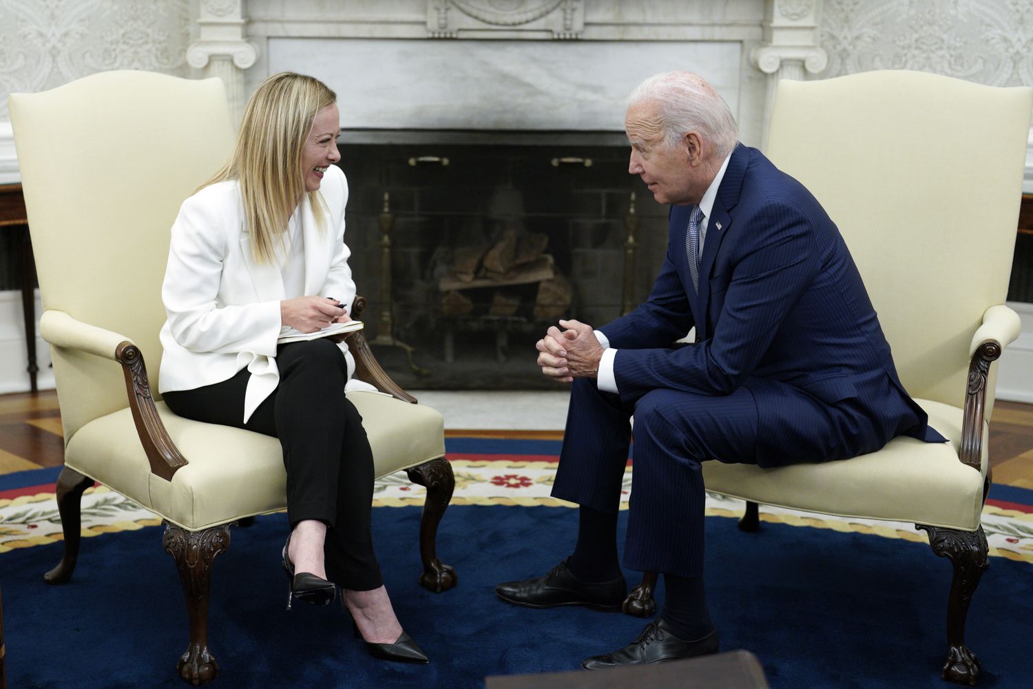 Giorgia Meloni e Joe Biden&nbsp;