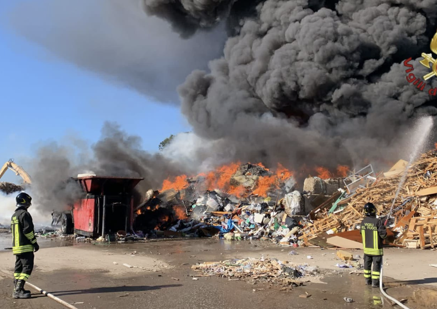 L'incendio a Ciampino