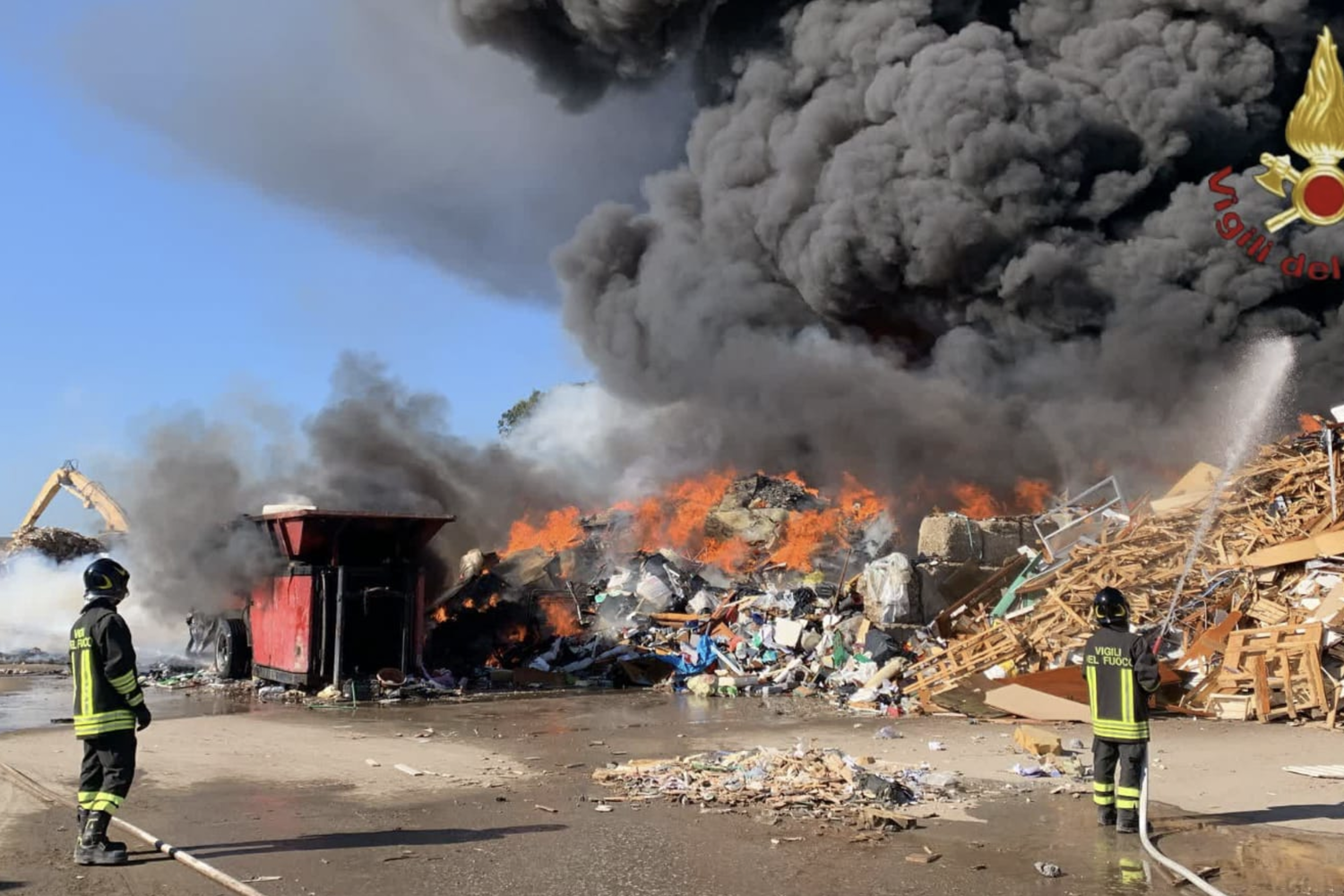 L'incendio a Ciampino