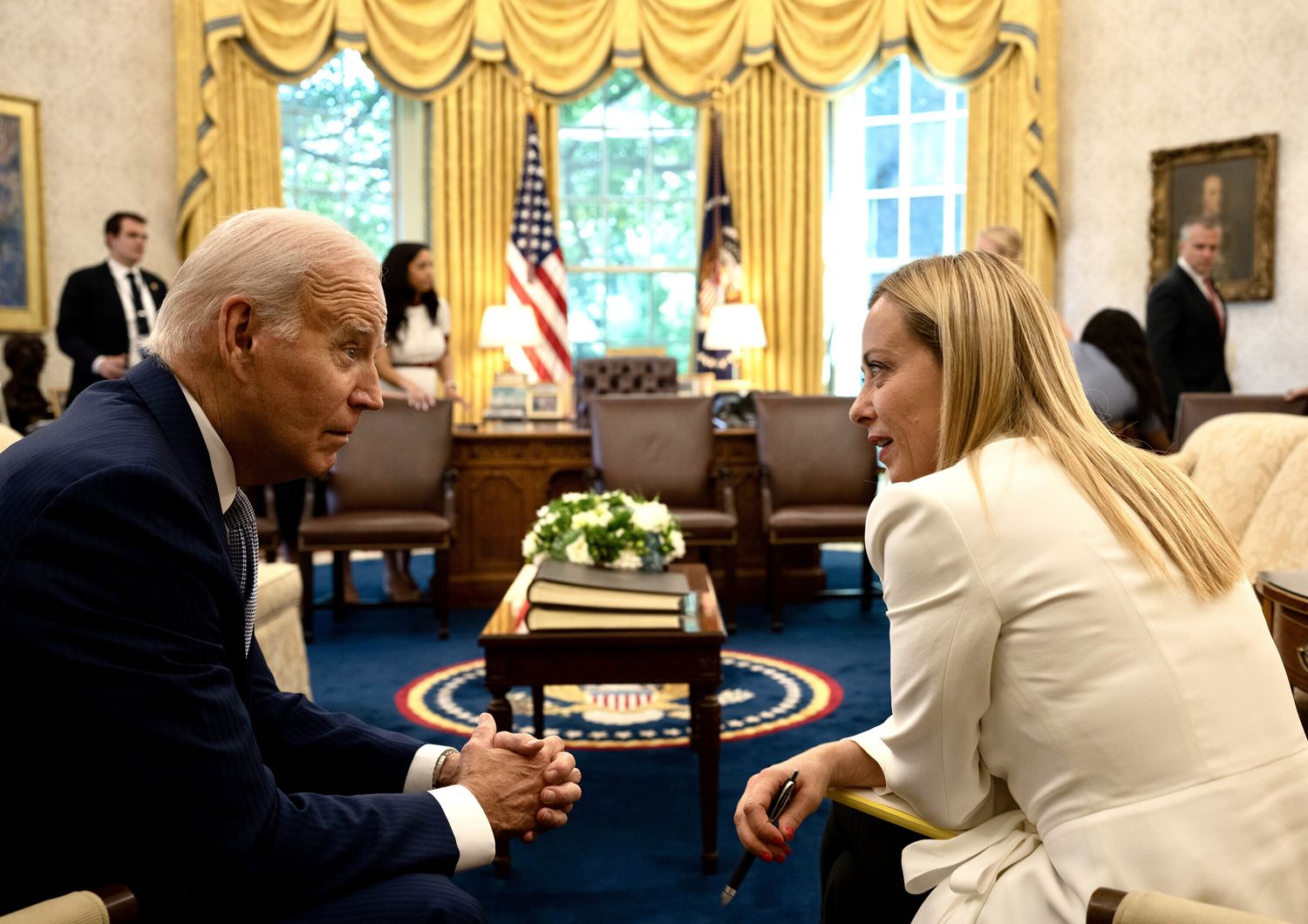 Giorgia Meloni e Joe Biden