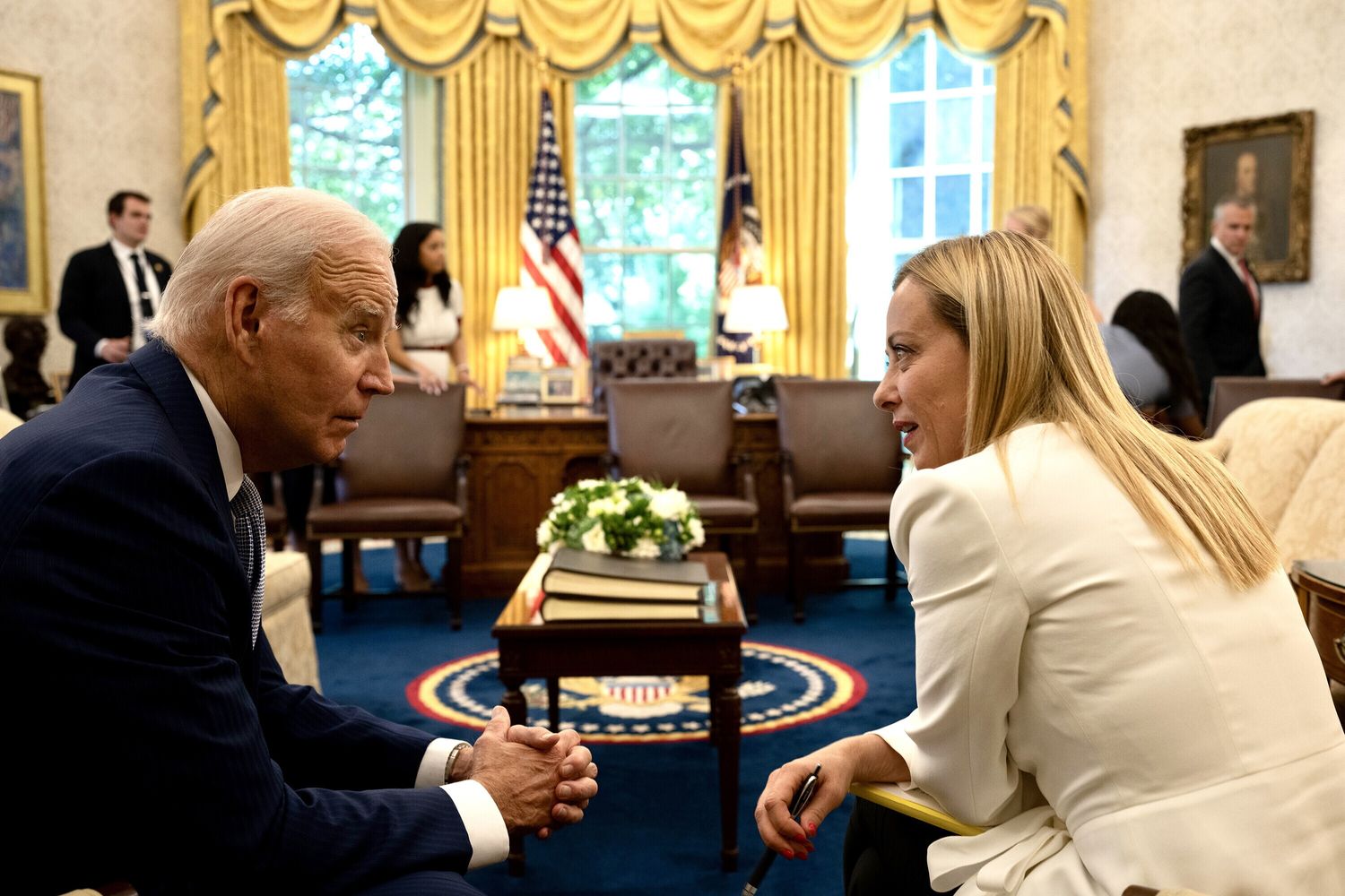 Giorgia Meloni e Joe Biden