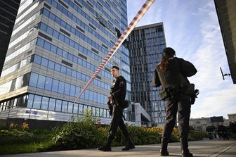 L'edificio di Mosca attaccato da droni ucraini