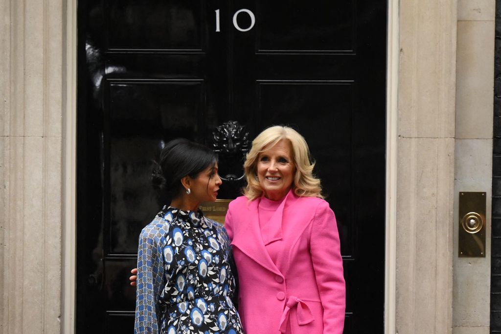 Assieme a Jill Biden, la first lady americana