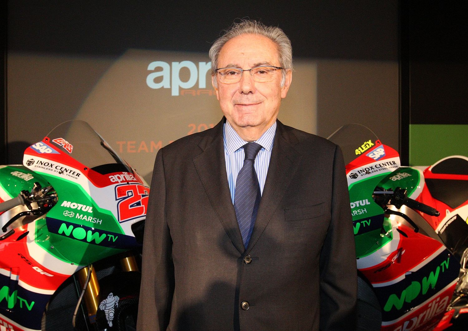 Presentazione nuova Aprilia Racing Moto GP 2017 - L'AD Roberto Colannino