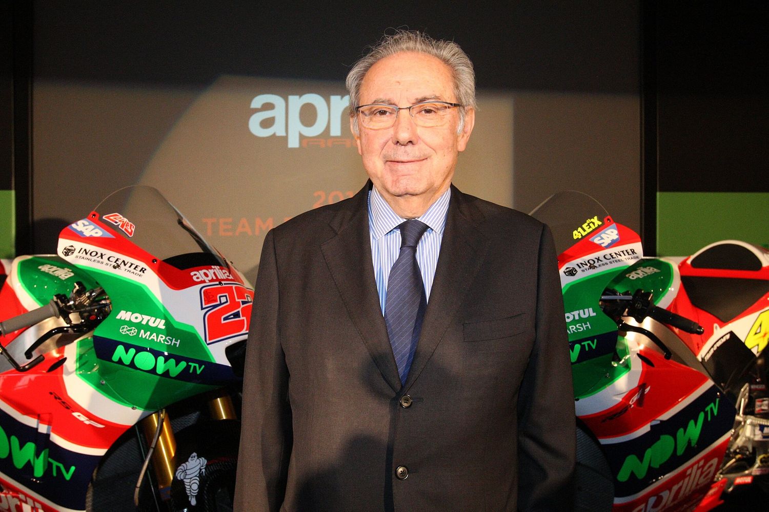 Presentazione nuova Aprilia Racing Moto GP 2017 - L'AD Roberto Colannino