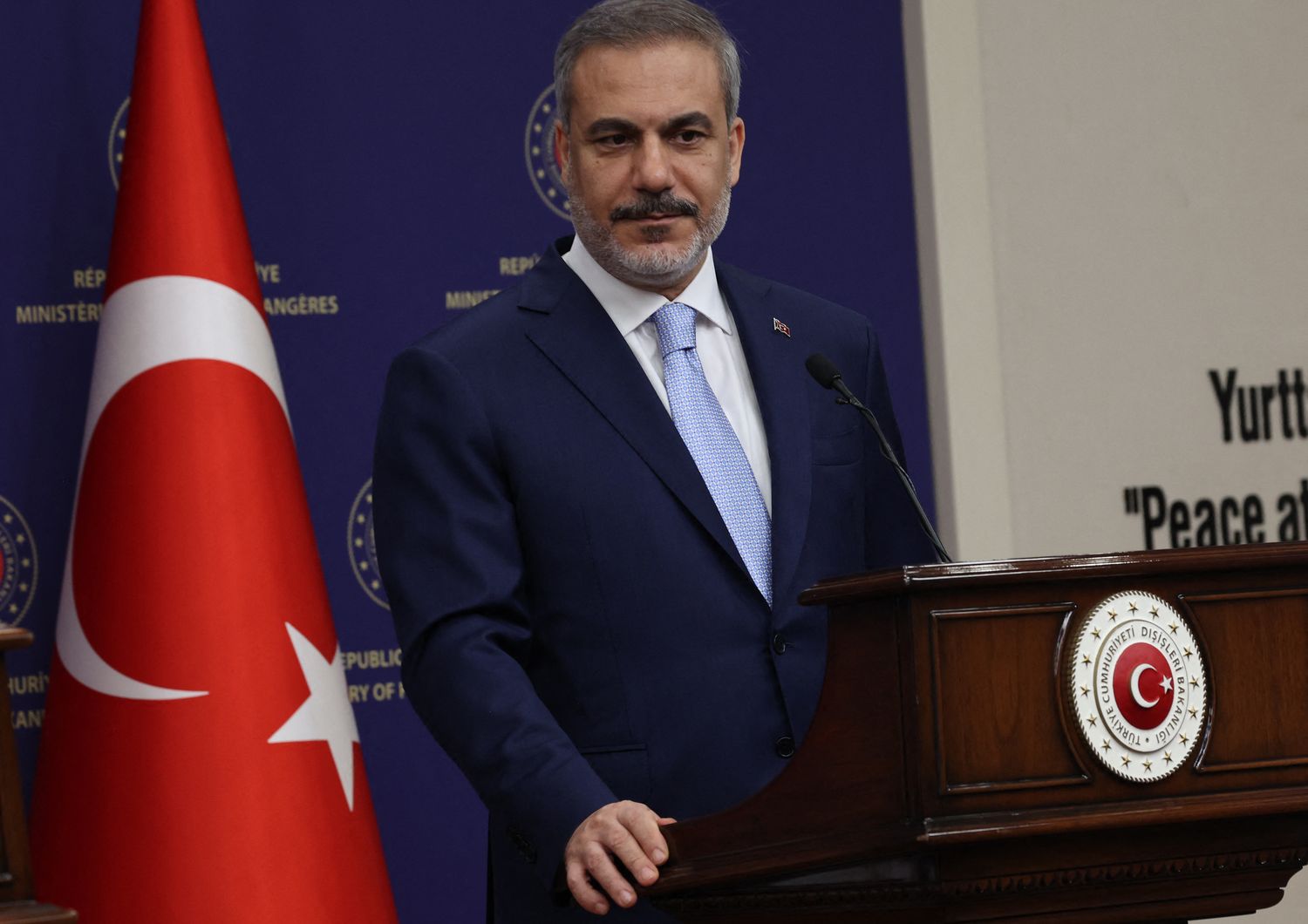 Il ministro degli Esteri turco, Hakan Fidan