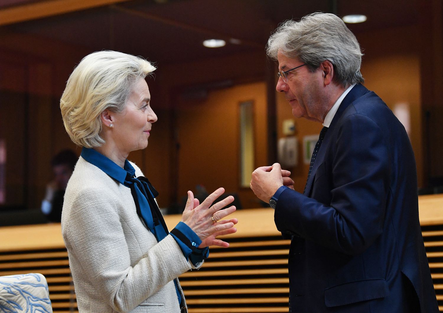 Ursula von Der Leyen e Paolo Gentiloni