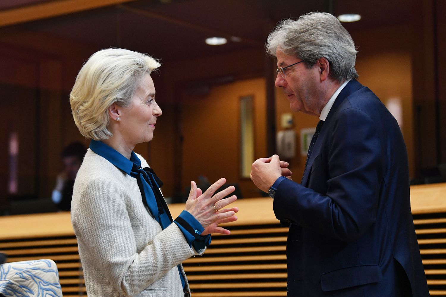 Ursula von Der Leyen e Paolo Gentiloni