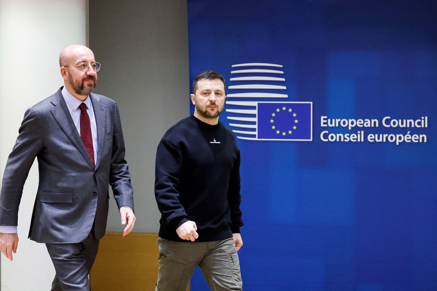 Louis Michel e Volodymyr Zelensky