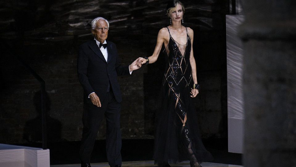 Mostra del Cinema di Venezia. La sfilata di Giorgio Armani all'Arsenale&nbsp;