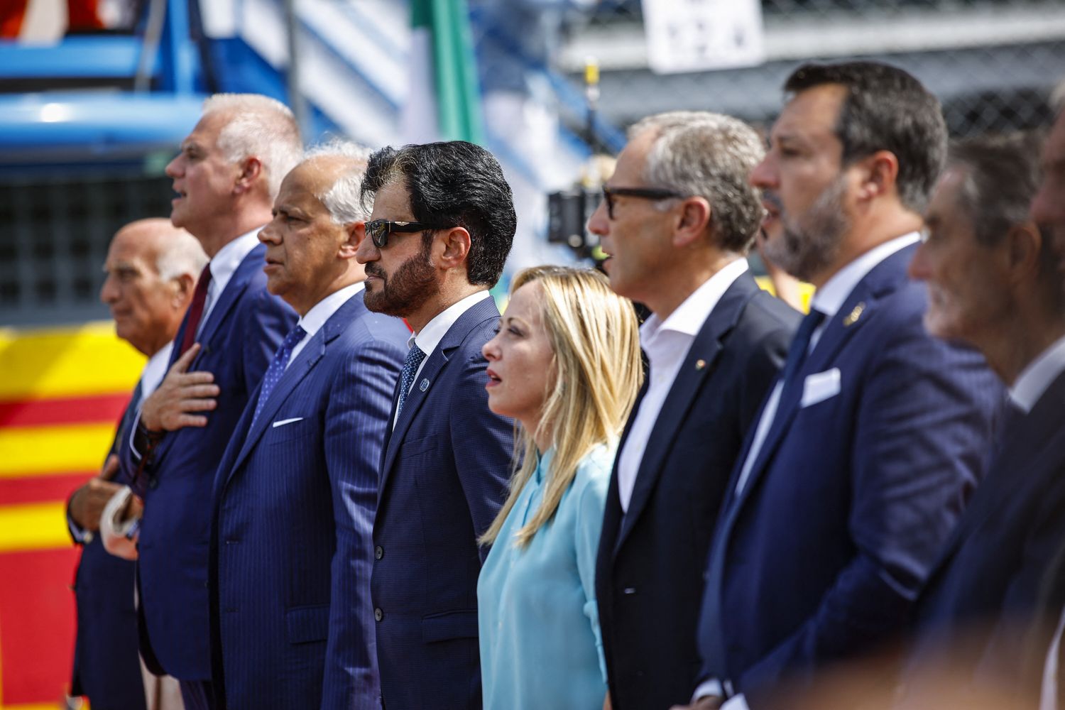 Giorgia Meloni e Matteo Salvini al Gp di Monza