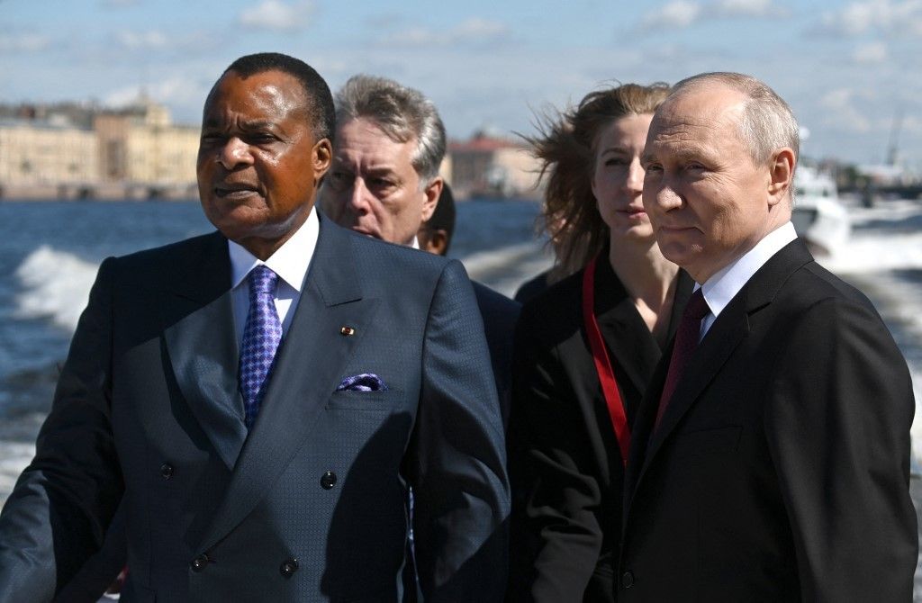 Nguesso insieme a Vladimir Putin