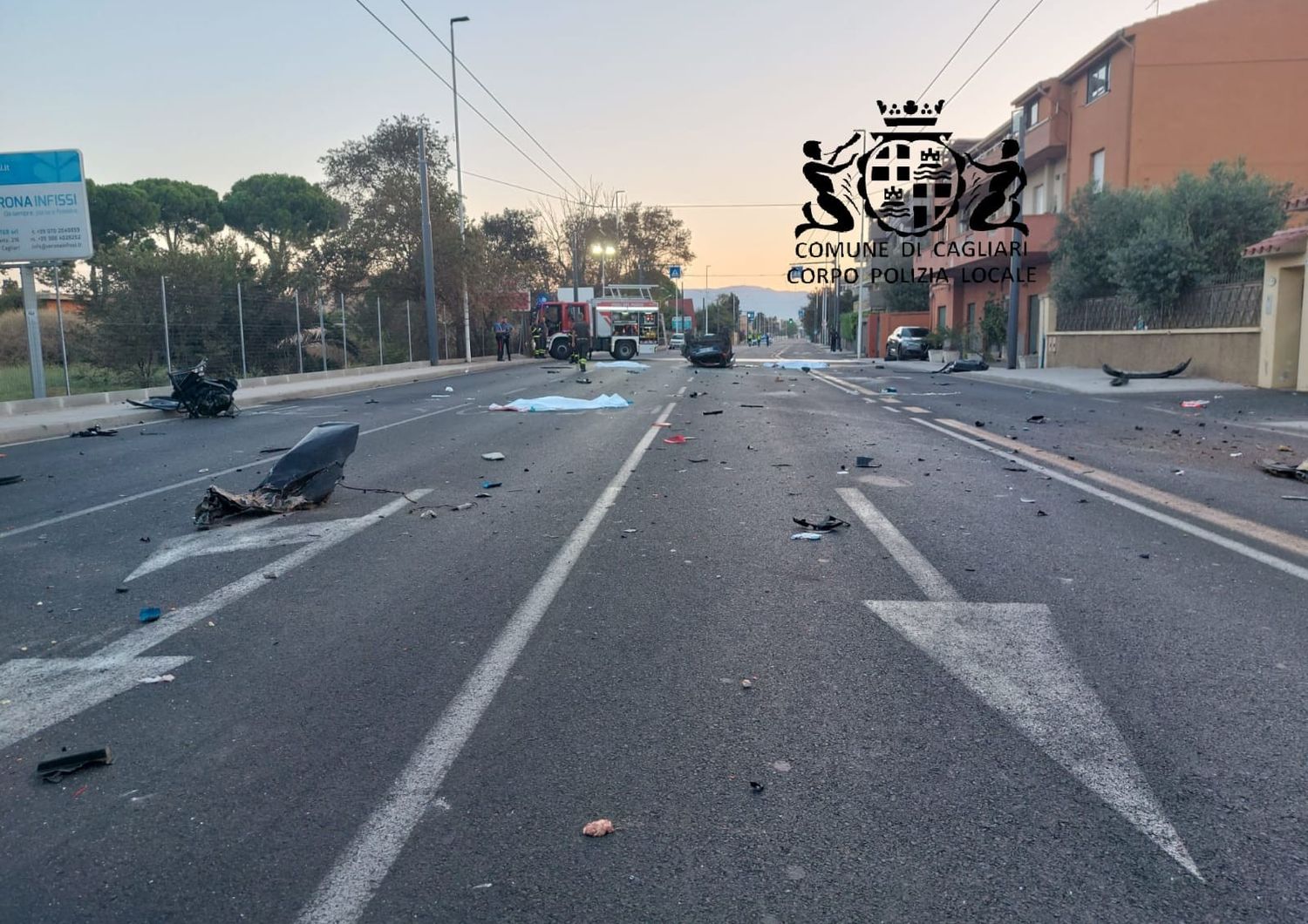 Foto incidente Cagliari&nbsp;