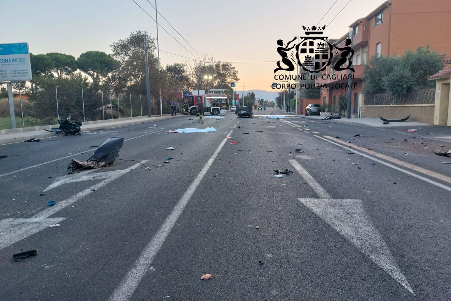 Foto incidente Cagliari&nbsp;