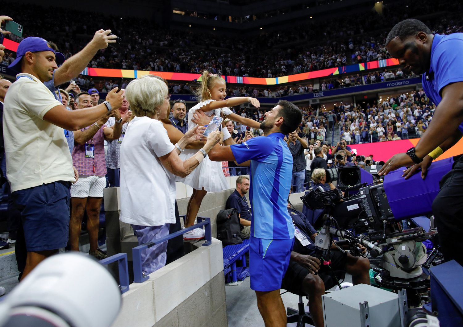 Djokovic festeggia la vittoria con la figlia Tara&nbsp;