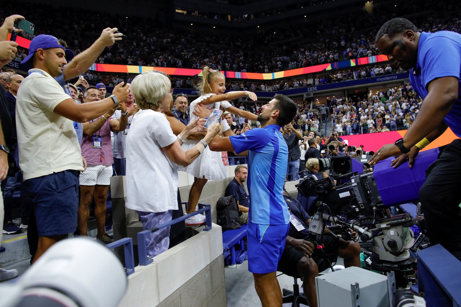 Djokovic festeggia la vittoria con la figlia Tara&nbsp;