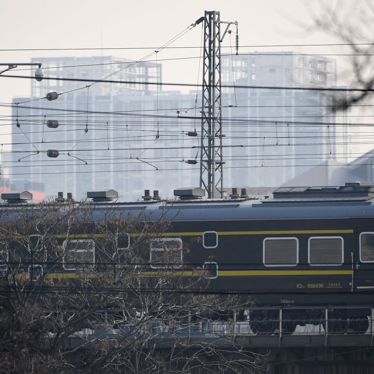 Il treno blindato del leader nordcoreano Kim Jong-un