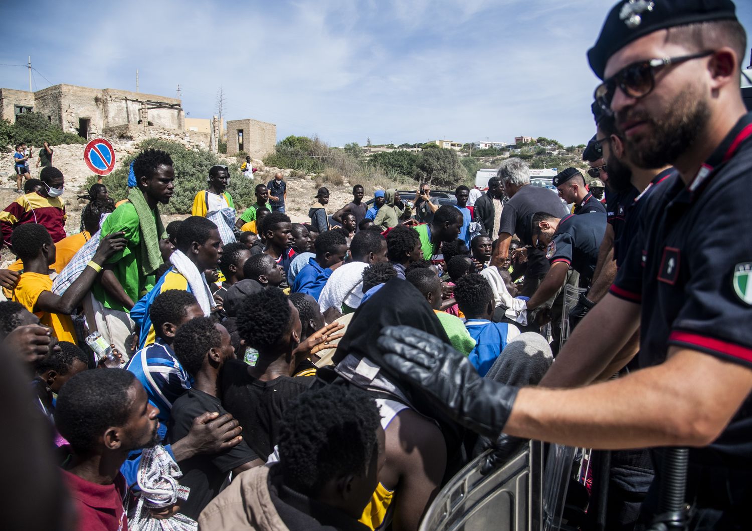 Migranti a Lampedusa