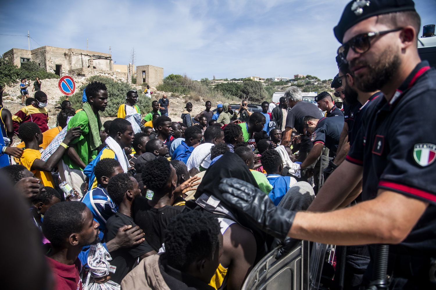 Migranti a Lampedusa