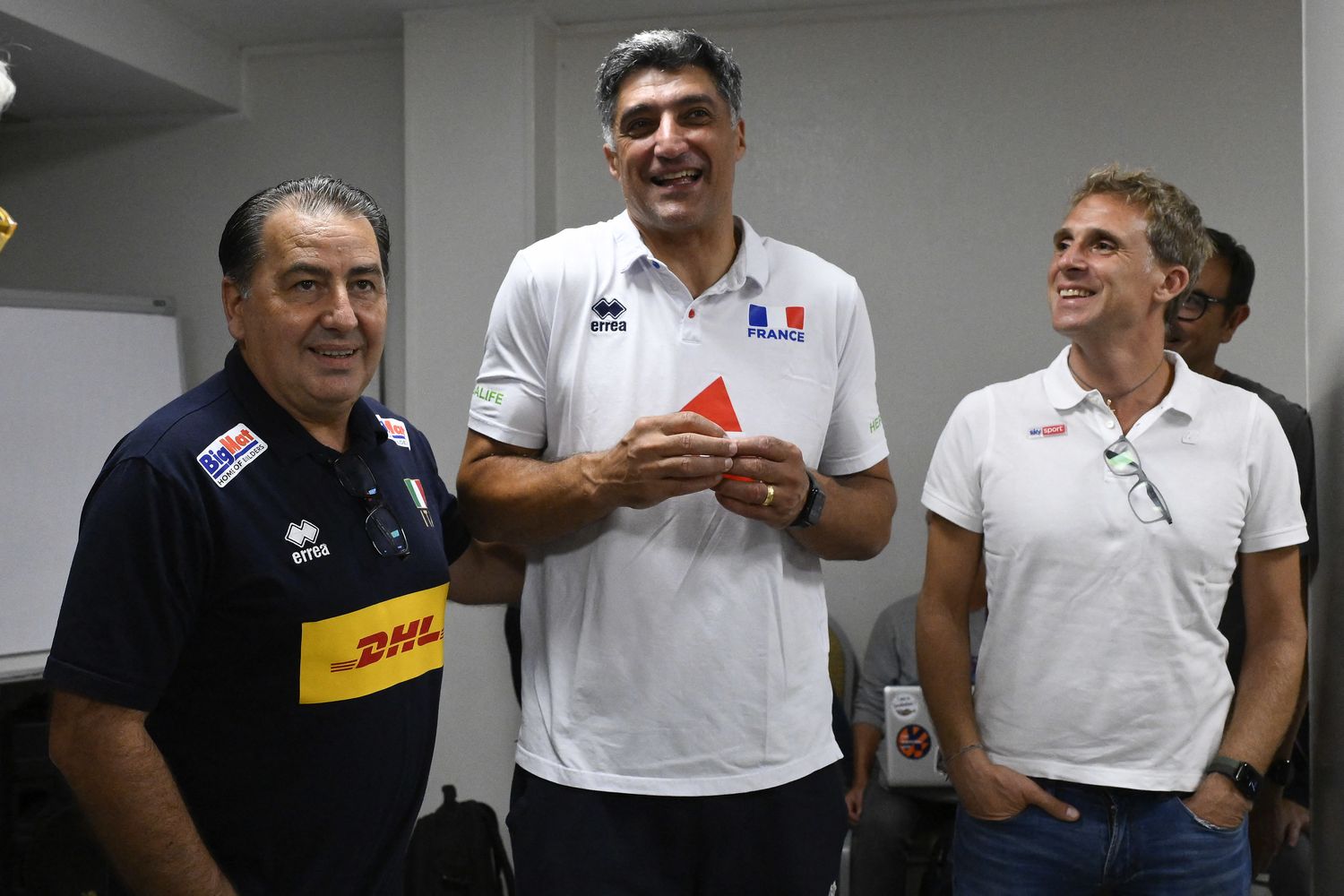 Ferdinando De Giorgi (a sinistra) e Andrea Giani (centro)