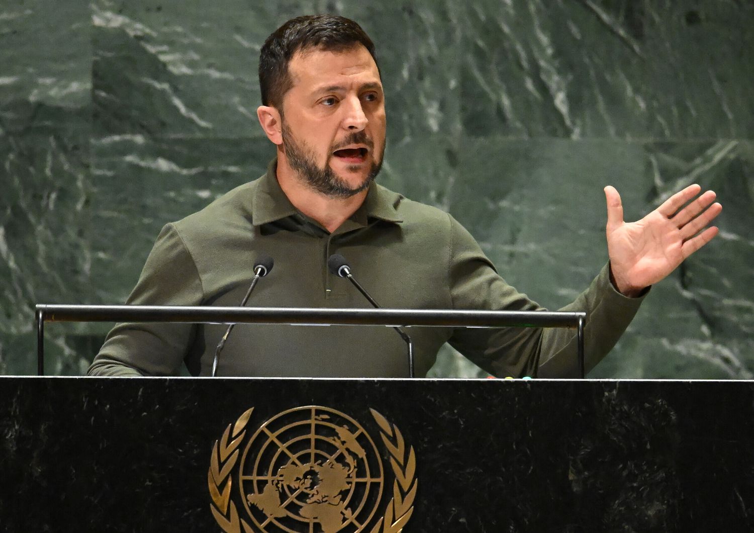 Volodymyr Zelensky alle Nazioni Unite&nbsp;