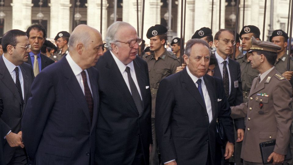 Da Presidente della Camera con Giovanni Spadolini, presidente del Senato, e Carlo Azeglio Ciampi, presidente della Repubblica