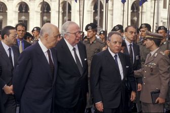 Da Presidente della Camera con Giovanni Spadolini, presidente del Senato, e Carlo Azelio Ciampi, presidente della Repubblica