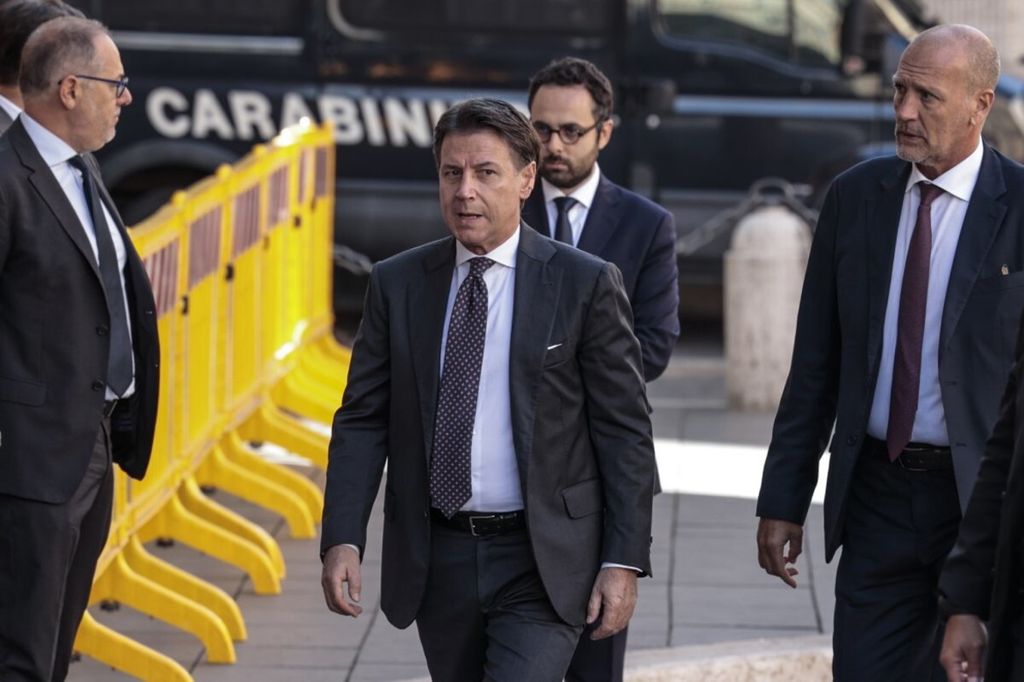 Il leader del Movimento 5 Stelle Giuseppe Conte