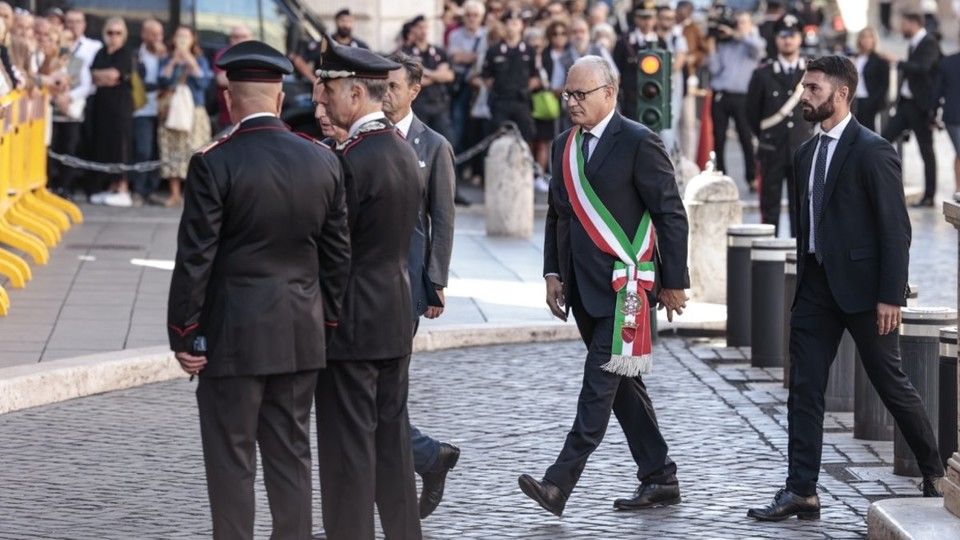 Il sindaco di Roma Roberto Gualtieri