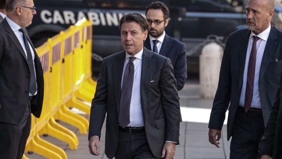 Il leader del Movimento 5 Stelle Giuseppe Conte