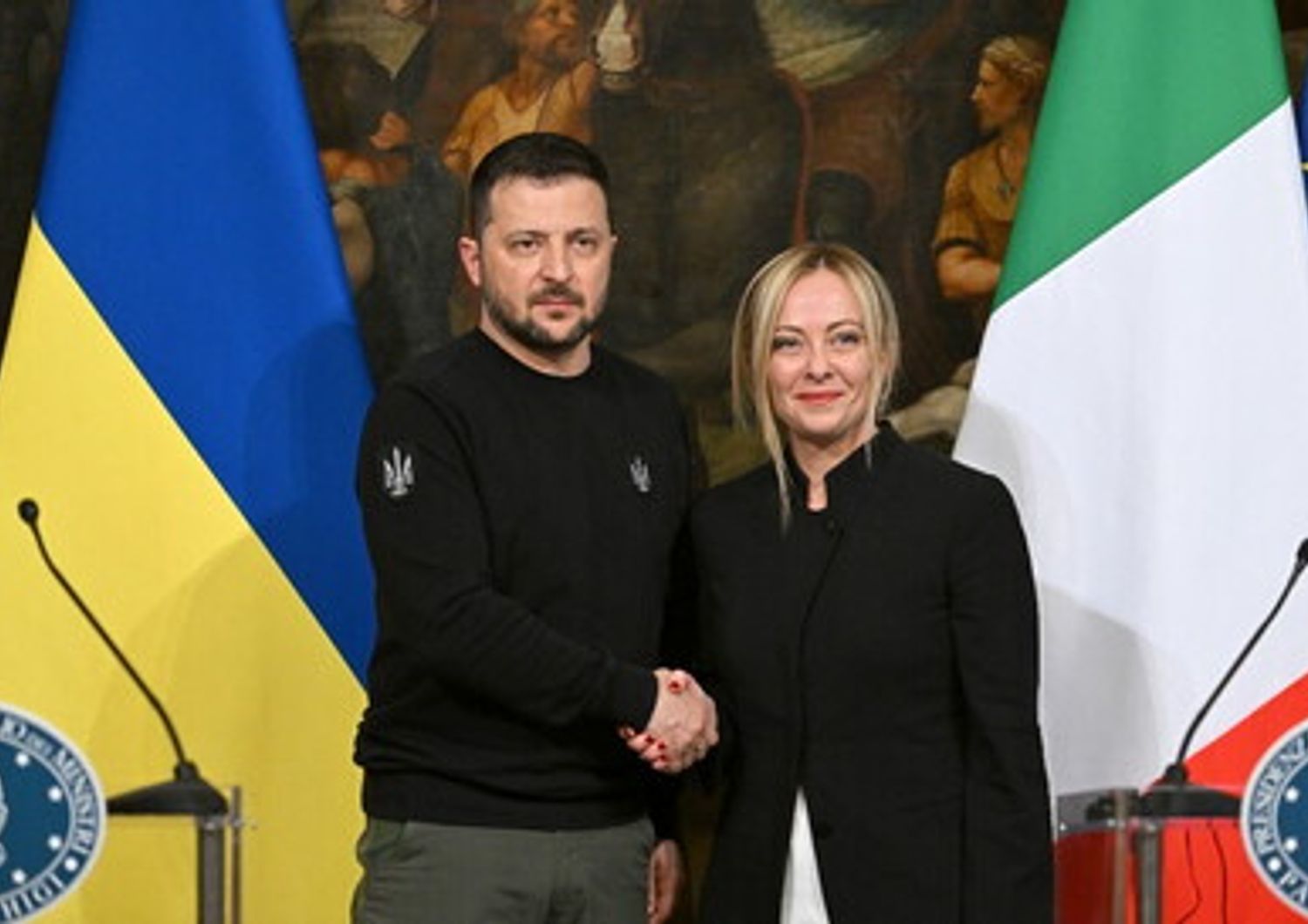 Zelensky e Meloni