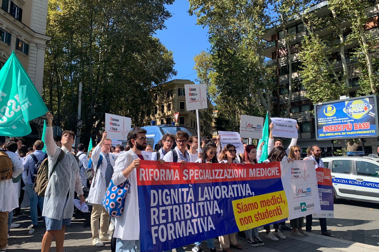 La manifestazione degli specializzando in Medicina